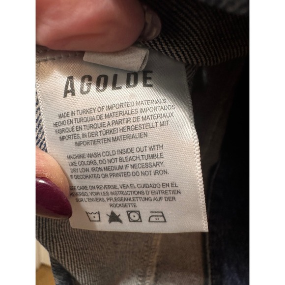 AGOLDE Denim Vest Sleeveless Button Up Jean Vest Top Layering Piece - Picture 10 of 10